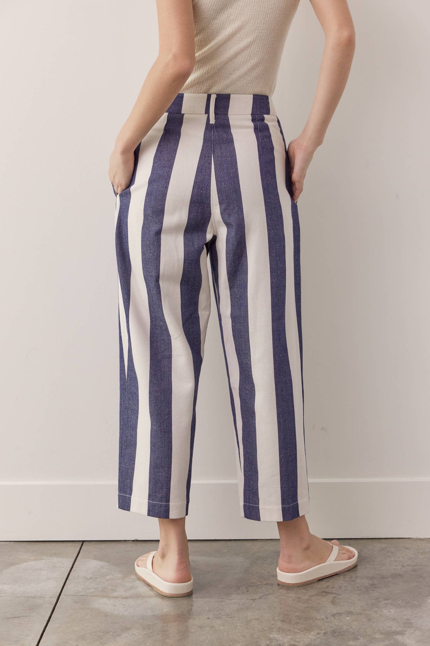 Striped taped pants: Denim