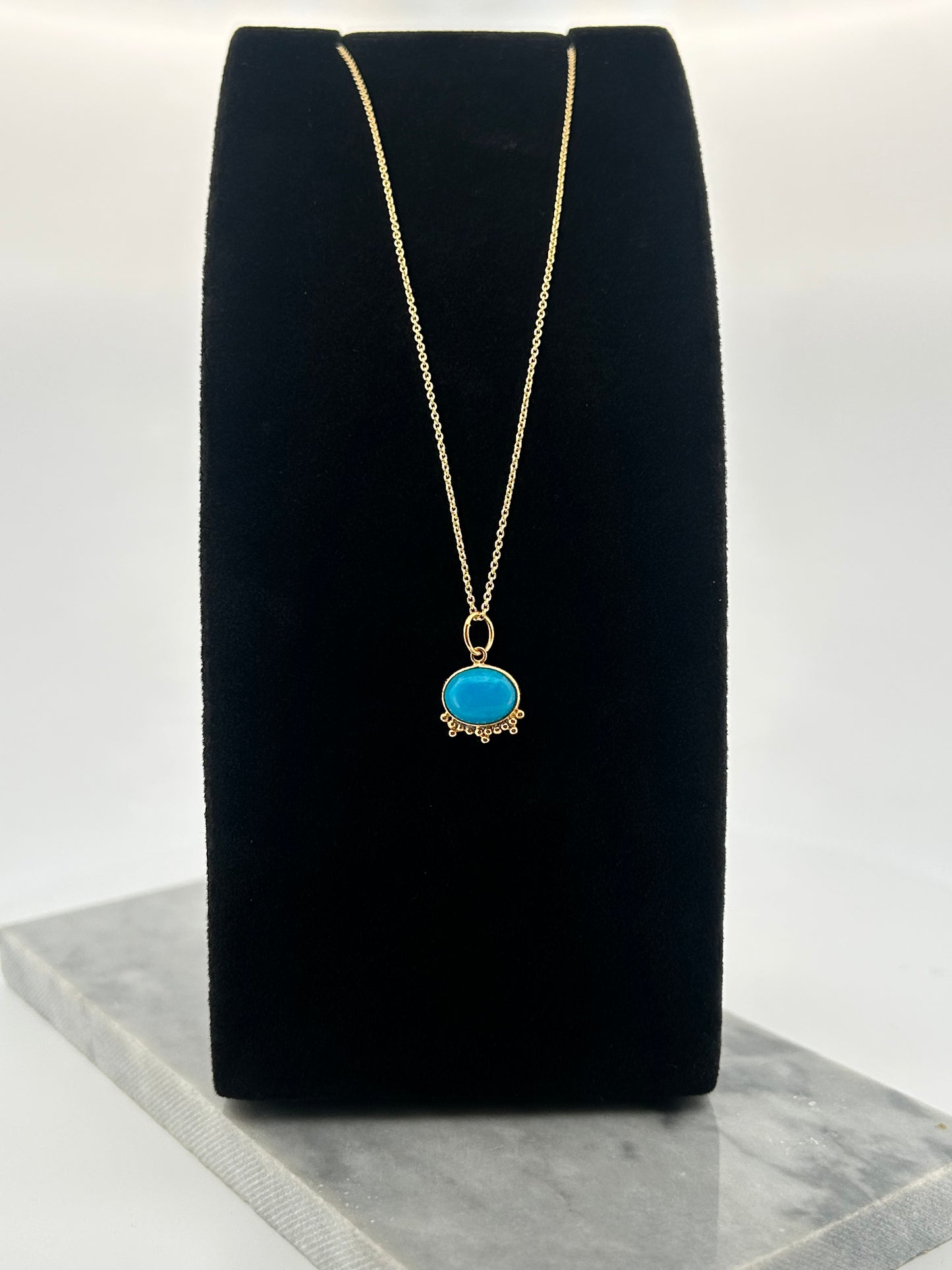 Blue Moon Turquoise Pendant Necklace