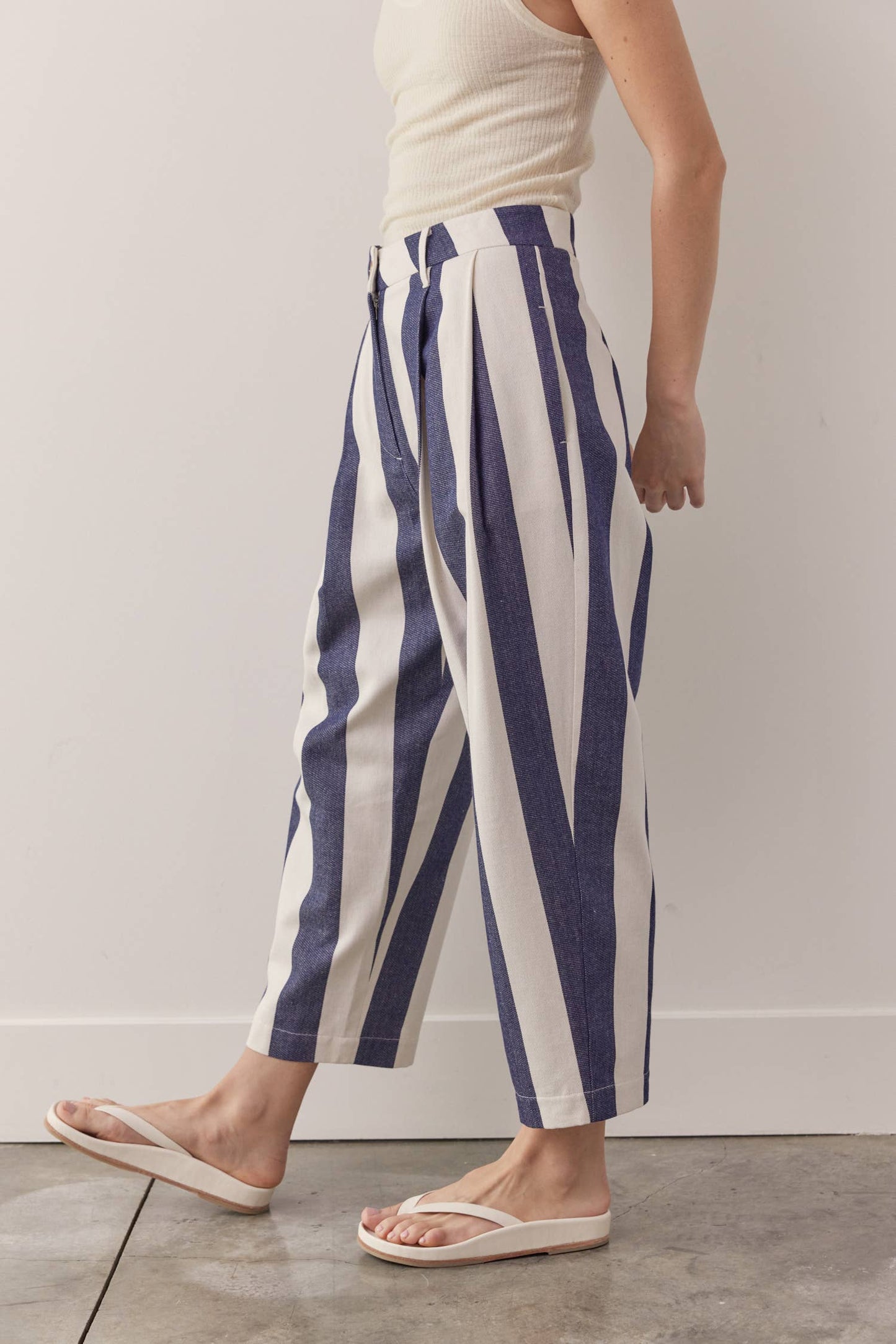 Striped taped pants: Denim