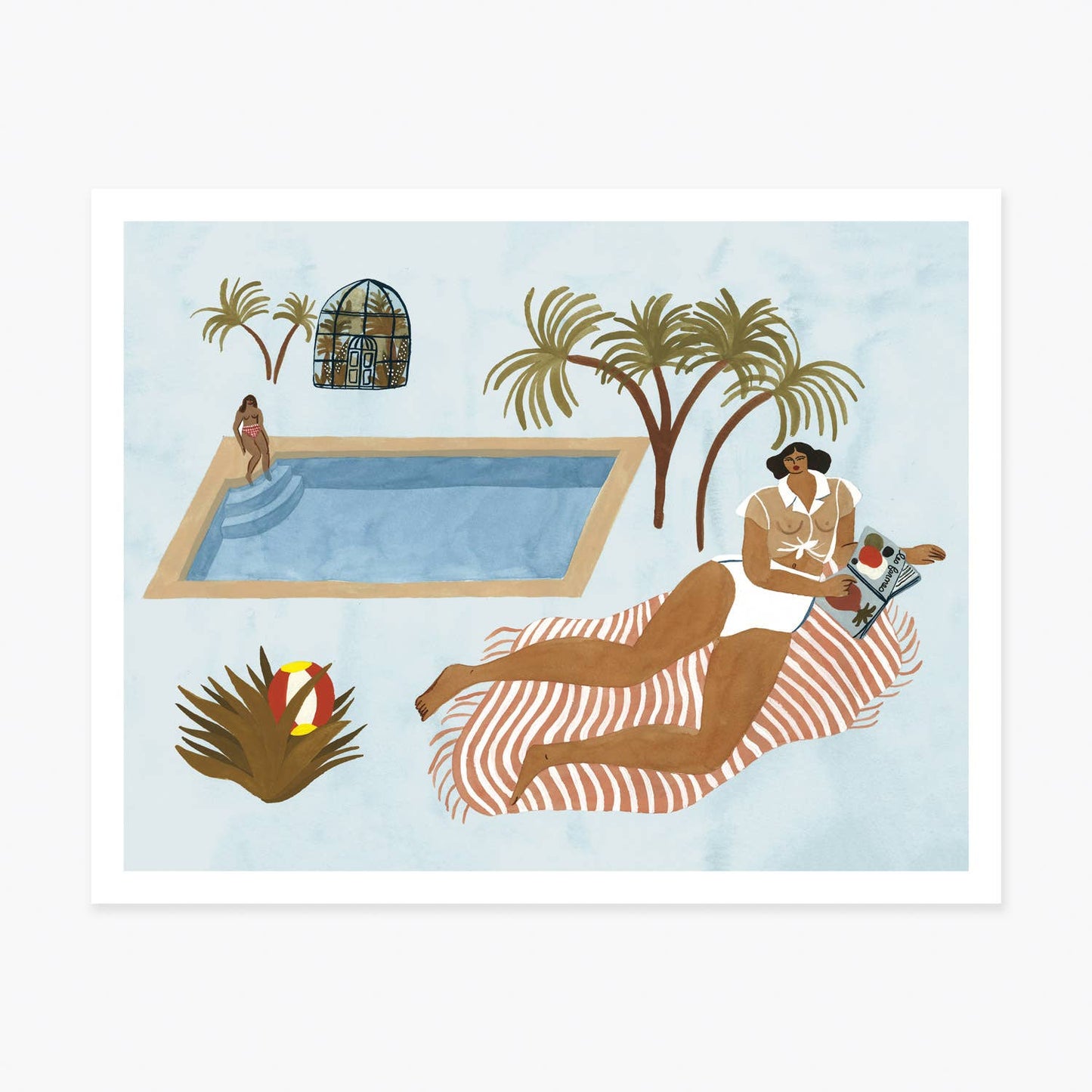 Far Off Poolside Art Print